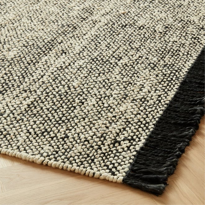 Leno Black and White Jute Area Rug 10'x14' + Reviews