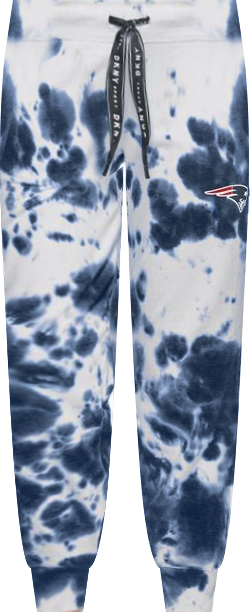 Women's  Sport White, Navy New England Patriots Melody Tie-Dye Jogger Pants