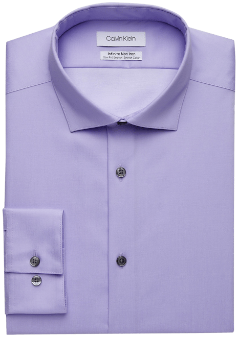 Portier Fobie Menagerry Calvin Klein Infinite Non-Iron Slim Fit Stretch Collar Dress Shirt, Purple  - Men's Featured | Men's Wearhouse