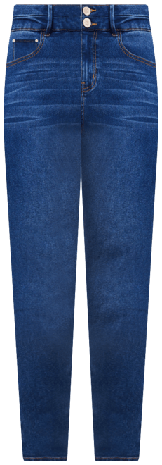 Curvy High Rise Double Button Skinny Jeans