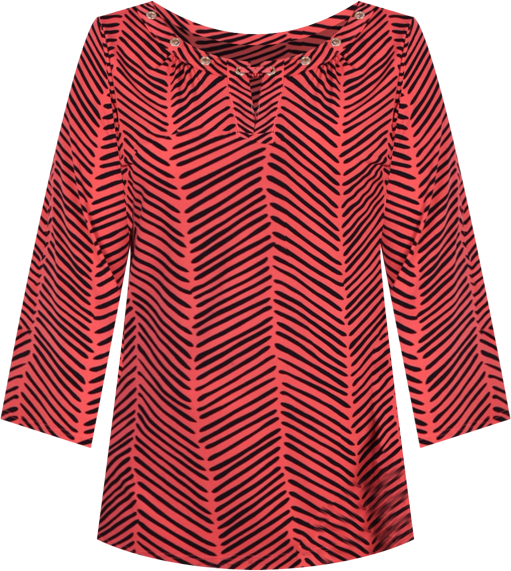 Women's 3/4 Sleeve Grommet Top