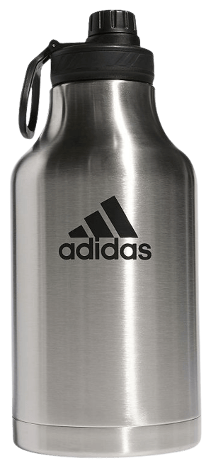 adidas 2 Liter (62 Oz) Metal Water Bottle, Hot/Cold Double-Walled Insulated  18/8 Stainless Steel