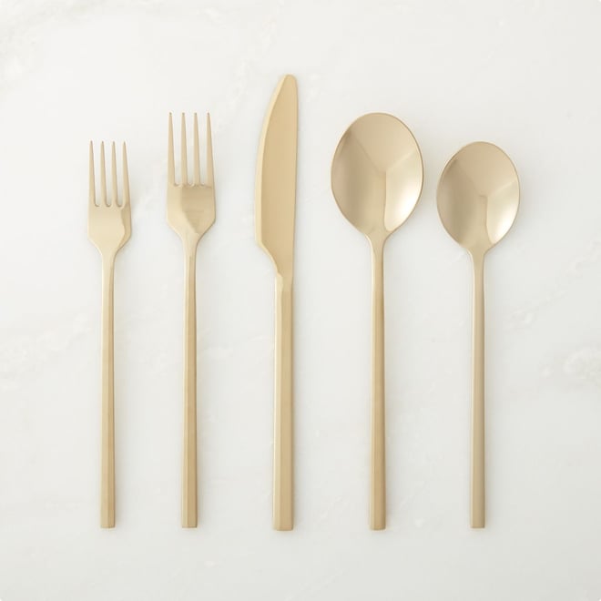 Brushed Gold Place Card Holders Set of 4 + Reviews | CB2
