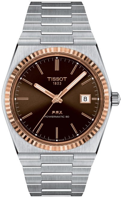 Tissot Men s PRX Powermatic 80 Automatic 18K Gold Stainless Steel