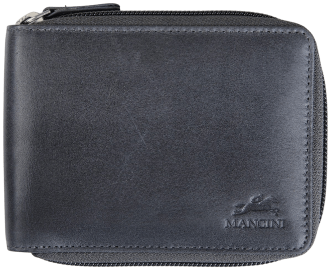 Men's Bellagio Collection Zippered Bifold Wallet with Removable Pass Case