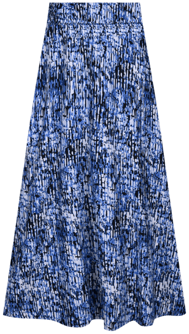 Petite Ring Faux Belt A Line Maxi Skirt