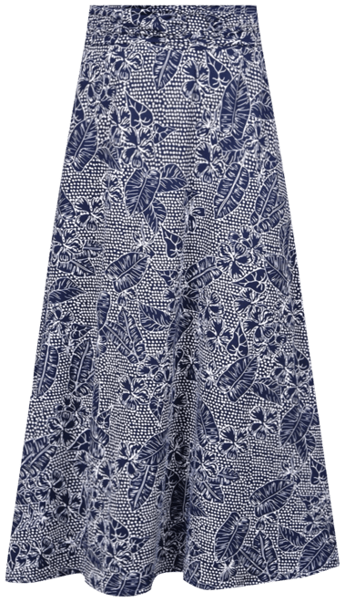 Petite Ring Faux Belt A Line Maxi Skirt