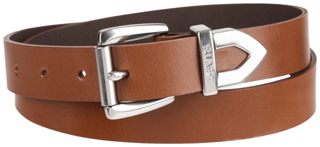 Women's Western Metal Tip End Leather Pant Belt