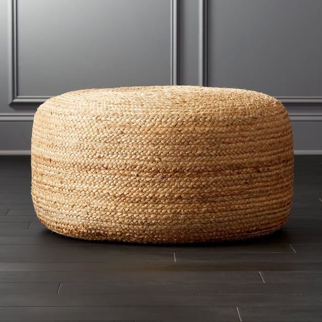 Braided Natural Jute Pouf Large 30 + Reviews