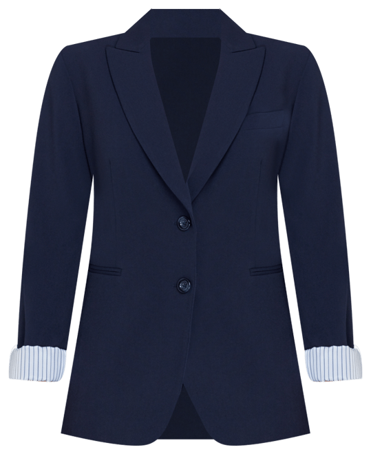 Notched Two-Button Blazer