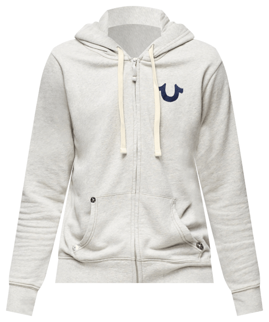 True Religion Men's Classic Logo Zip Up Drawstring Hoodie - Macy's
