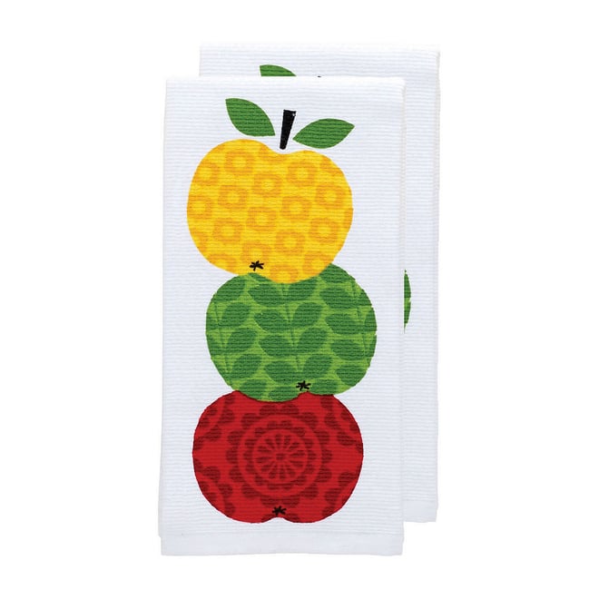 T-Fal Veggies Print Dual Cotton Kitchen Towel Set (Set of 2)