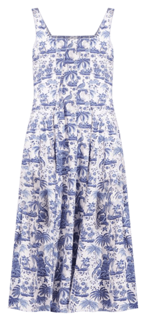 STAUD Wells Fit-and-Flare Midi Dress | Bloomingdale's Women