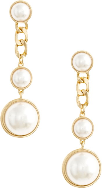 Pearl and Chain Drop Earrings