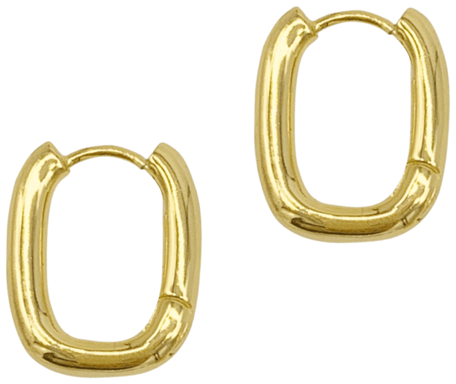 Rectangle Hoops Earrings