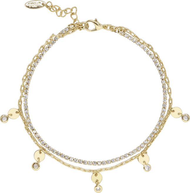 Giovanna Layered Crystal Women's Anklet