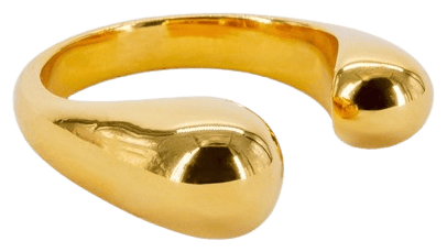 Nabi Ring in 18K Gold- Plated Brass, Adjustable Sizeing