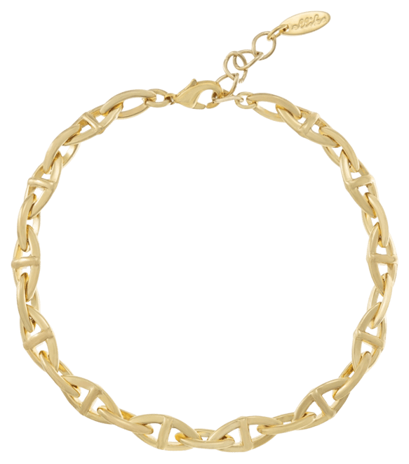 Fancy Gold Plated Chain Link Anklet