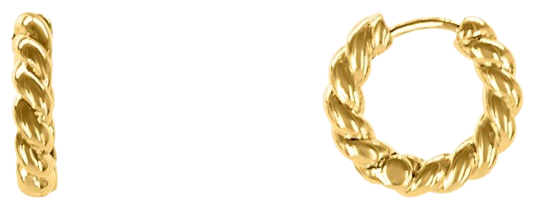 Women's Lucy Huggies 18K Gold Plated Brass Earrings