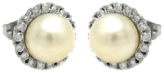 Freshwater Pearl Halo Earrings