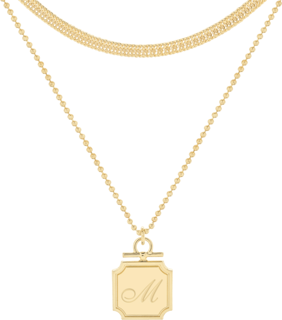 Women's Margot Initial Layering Necklace Set