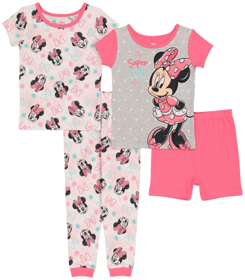 Toddler Girls Disney Minnie Mouse Pink 2-Piece Light Weight Pajama Set 