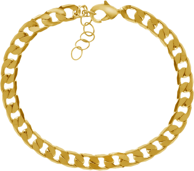 18k Gold Plated Curb Link Bracelet