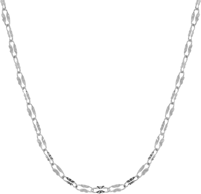 Mirror Link 24" Chain Necklace in Silver Plate or Gold Plate