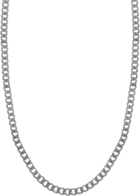 Curb Chain Necklace, Gold Plate and Silver Plate 18"