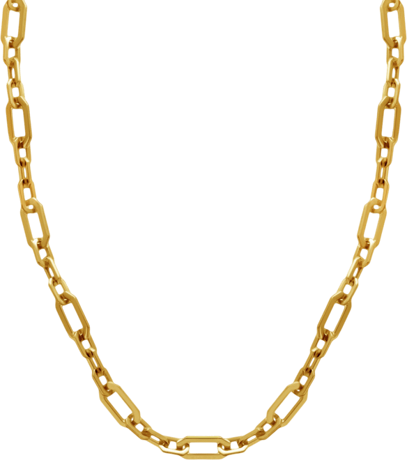 Gold Plated Cable Chain Necklace 16" + 2" Extender