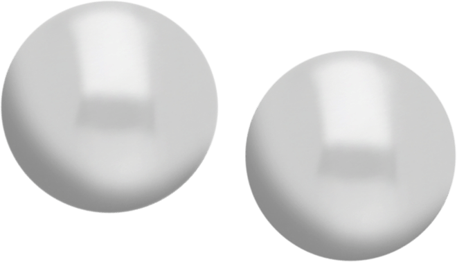 Ball Stud Silver Plate Earrings