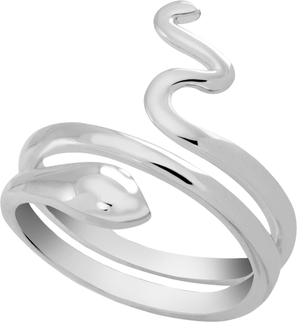 Snake Coil Ring in Silver-Plate