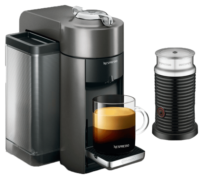 Nespresso Coffee & Espresso Maker by De'Longhi with Milk Frother |