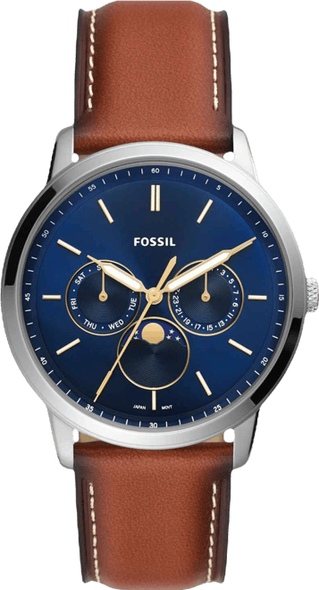 Men's Neutra Brown Leather Strap Watch 42mm