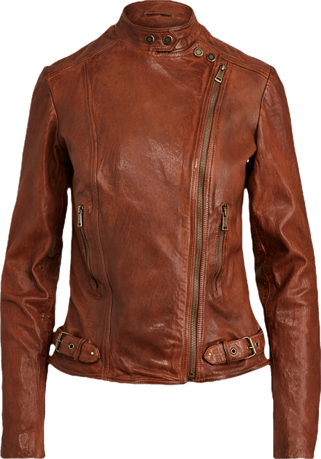 Tumbled-Leather Jacket