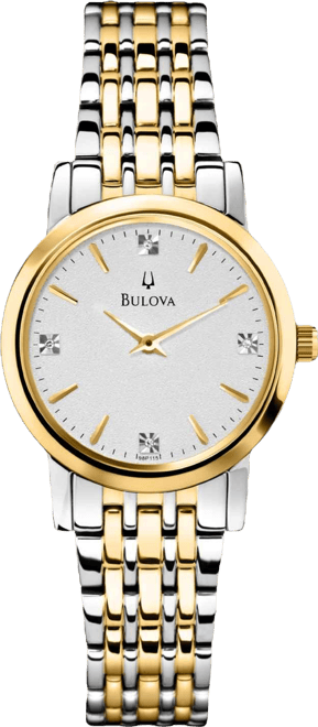 Women's Diamond Accent Two-Tone Stainless Steel Bracelet Watch 30mm 98P115