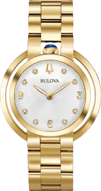 Women's Rubaiyat Diamond-Accent Gold-Tone Stainless Steel Bracelet Watch 35mm