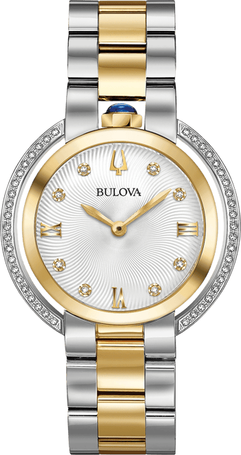 Women's Rubaiyat Diamond (1/4 ct. t.w.) Two-Tone Stainless Steel Bracelet Watch 35mm