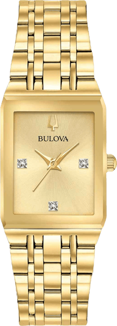 Women's Futuro Diamond-Accent Gold-Tone Stainless Steel Bracelet Watch 20.5x31.5mm