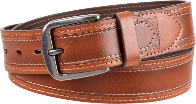 Men's Stitched Leather Belt