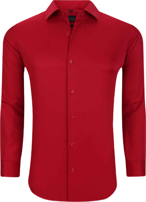Men's Solid Slim Fit Wrinkle Free Stretch Long Sleeve Button Down Shirt