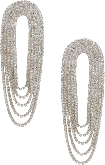 Crystal Drape Fringe Women's Earrings
