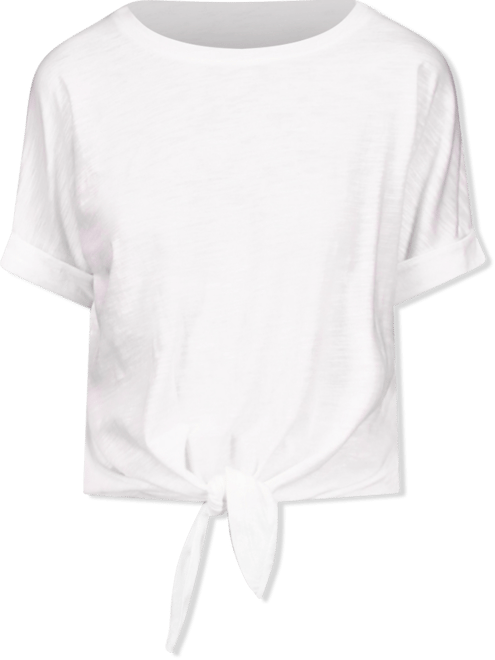 All Day Tie-Hem Cuffed T-Shirt