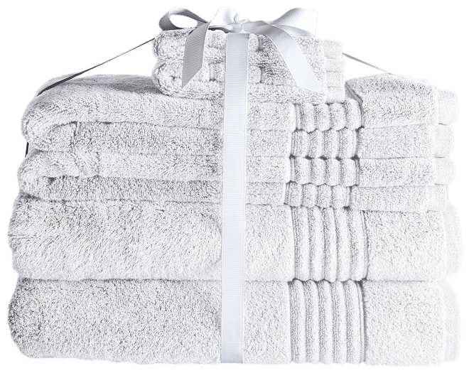 Vera Wang White Bath Towel Set / 6pcs / Diamond Pattern / NWTS