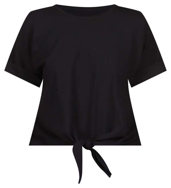All Day Tie-Hem Cuffed T-Shirt
