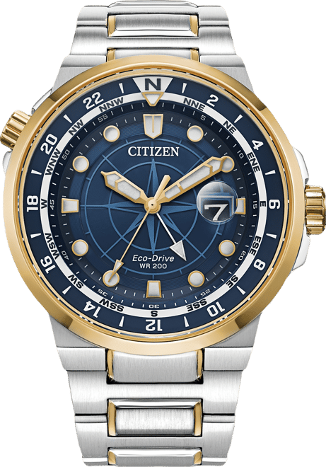 Eco-Drive Men's Endeavor Two-Tone Stainless Steel Bracelet Watch 44mm