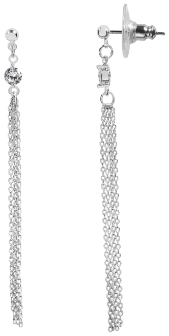 LC Lauren Conrad Cubic Zirconia Nickel Free Chain Tassel Drop Earrings