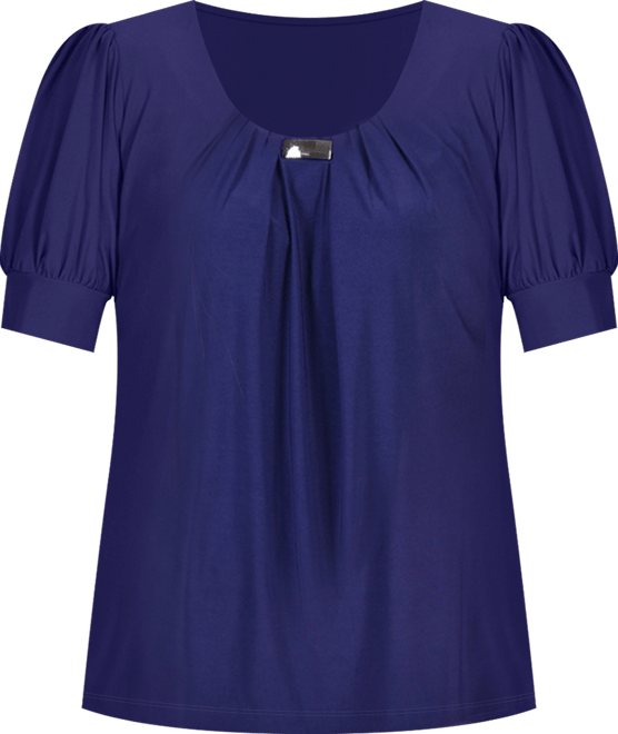 Petite Short Sleeve Balloon Sleeve Top