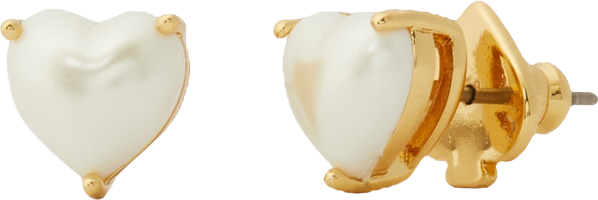 Gold-Tone Imitation Pearl Stud Earrings