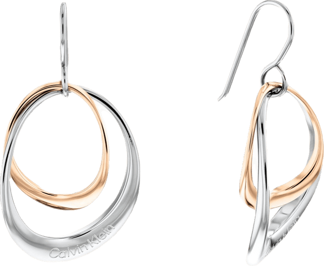 Women's Two-Tone Stainless Steel Earrings
